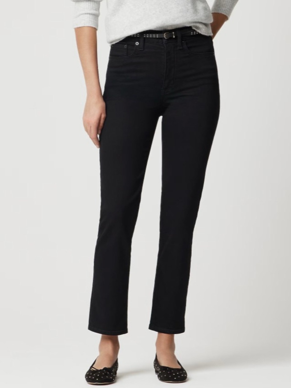 NWT J. Crew High-rise Stovepipe Black Jean Signature Stretch Black